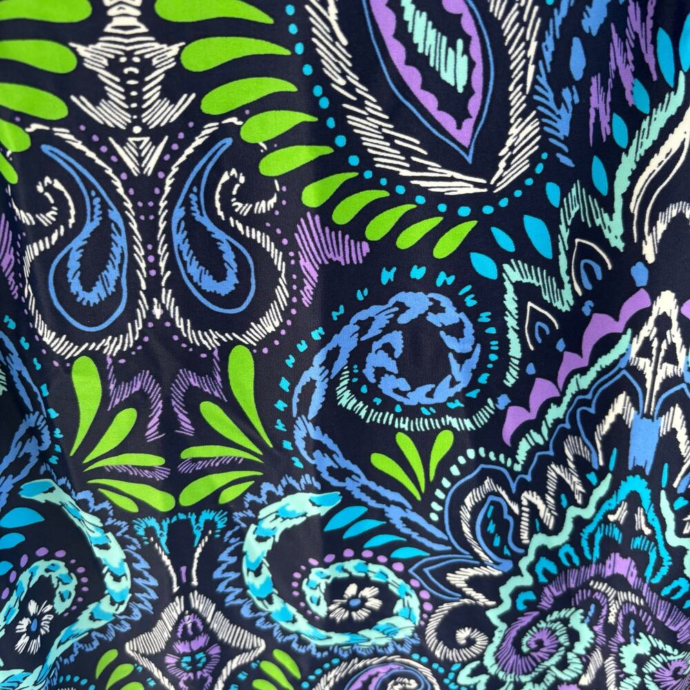 Jude Connally Cory Dress V-Neck Tie Sleeves Paisley Print Size Small - Picture 4 of 6